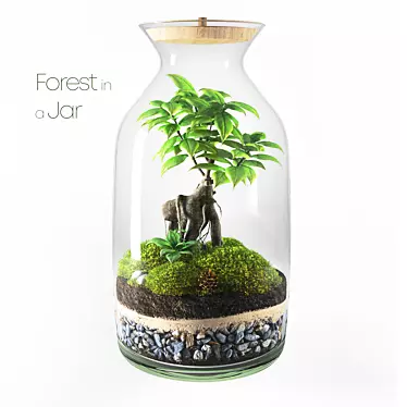 Woodland Wonder Miniature Terrarium 3D model image 1 