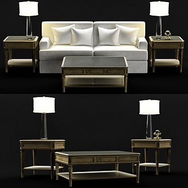 Luxury Living: Z Gallerie Sofa 3D model image 1 