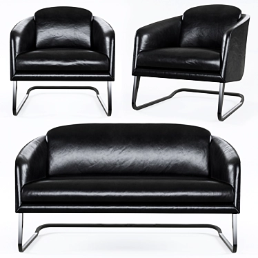 Patrick Jouin Lou Chair Sofa: Sleek and Stylish 3D model image 1 