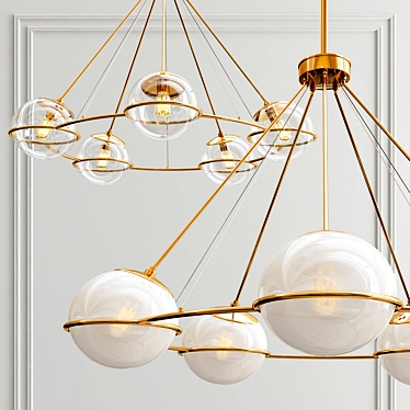 Elegant Hathoway Chandelier 3D model image 1 