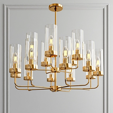 Elegant Hammond Chandelier - Illuminate Your Space 3D model image 1 