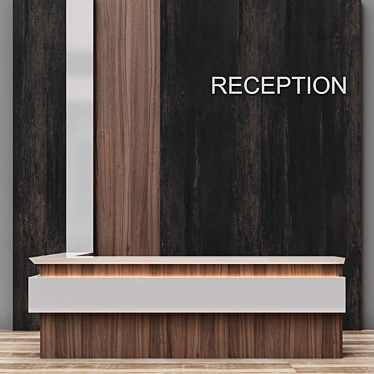 Modern Aesthetic Reception Desk 3D model image 1 