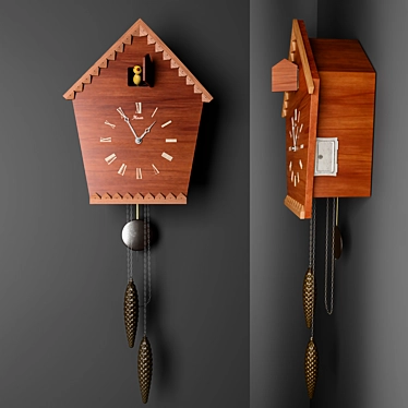 Title: Soviet-Era Cuckoo Clock 3D model image 1 