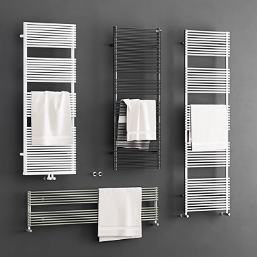 Sleek Radiatori Towel Rails 3D model image 1 