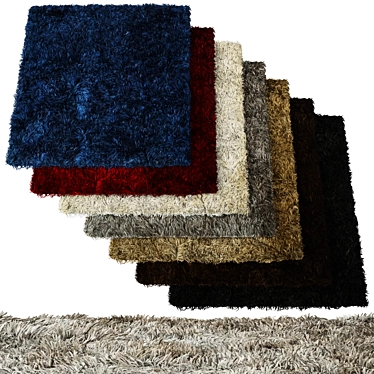 Plush Shag Carpets | Luxurious Collection 3D model image 1 