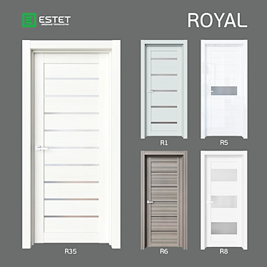 Regal Elegance: ESTET Royal Door Collection 3D model image 1 