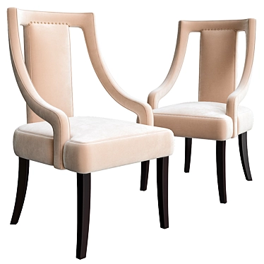 Elegant Armchair with Elk Group 3D model image 1 