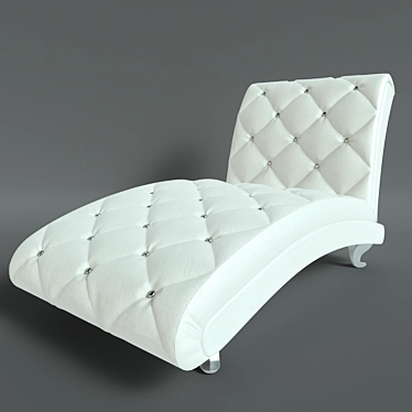 Elegant Outdoor Chaise Lounge 3D model image 1 