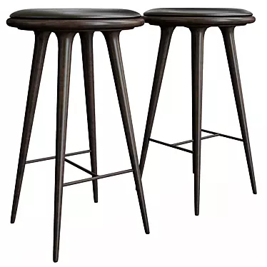 Elegant Mater Bar Stools: Elevate Your Space 3D model image 1 