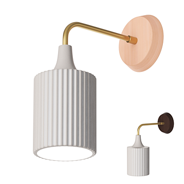 Cedar & Moss Tumwater Sconce: Stylish Illumination for Your Space 3D model image 1 