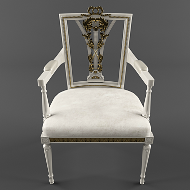Elegant Vintage Dining Chair 3D model image 1 