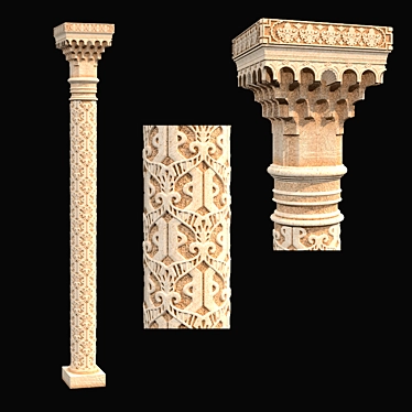 Arabian Style Column with Capital 3D model image 1 