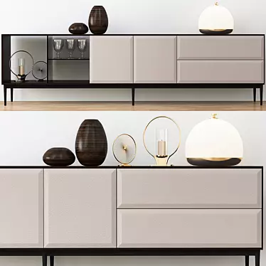 Elegant Minotti Sideboard: Luxurious Storage Solution 3D model image 1 