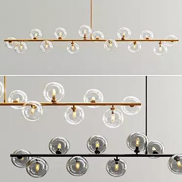 Elegant Orion 14 Pendant Light 3D model image 1 