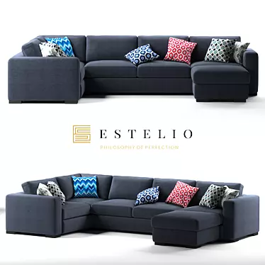 Modular Sofa Set Estelio Calipso 3D model image 1 