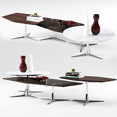 Flexform Sveva Coffee Table Set 3D model image 1 