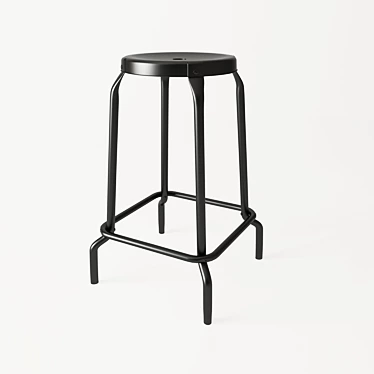 Black Bar Stool RASKOG 3D model image 1 