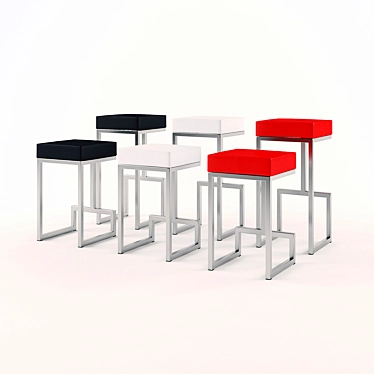 Modern Bar Stool Set - MZ-Darwen 3D model image 1 