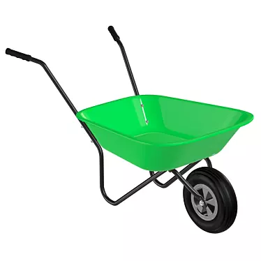 Heavy-Duty Wheelbarrow: 10-Part Model 3D model image 1 