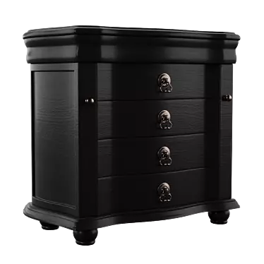 Elegant Wood Jewelry Box 3D model image 1 