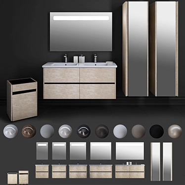 VIVIA Villeroy & Boch Bathroom Set 3D model image 1 