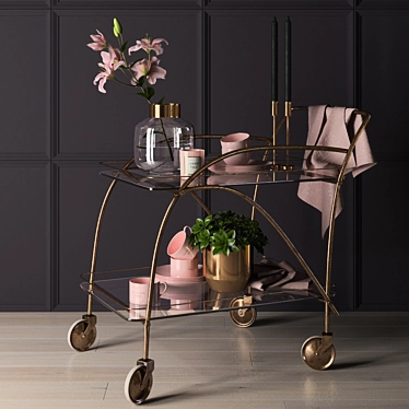 Pink Passion Decorative Trolley Set 3D model image 1 