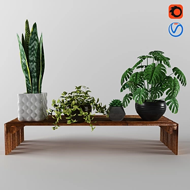 3D Flower Model with FBX and OBJ Formats 3D model image 1 