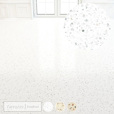 Elegant Seamless Terrazzo Stone 3D model image 1 