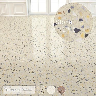 Elegant Terrazzo Stone Collection 3D model image 1 