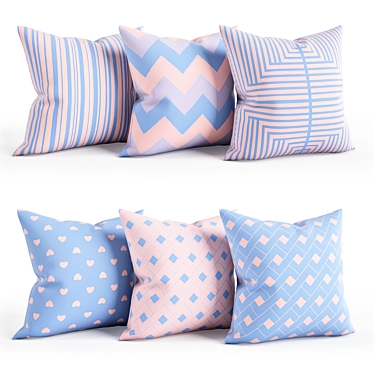 Serenity Rose Quartz Pillow Set 3D model image 1 