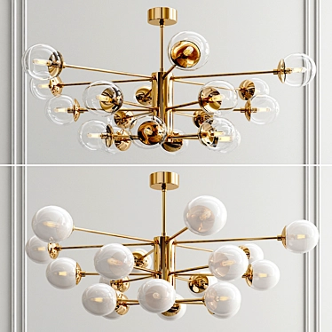 Elegant Karrington Large Chandelier 3D model image 1 