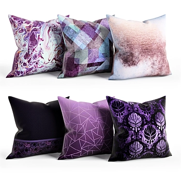 Plush Plum Pillow Set 3D model image 1 