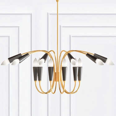 Elegant Aretha Suspension 3D model image 1 