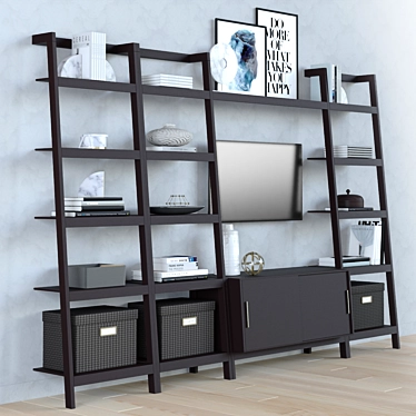 Sawyer Media Stand: Stylish Modular Design 3D model image 1 