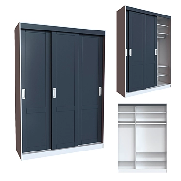 Freza Closet: Stylish Space-Saving Wardrobe 3D model image 1 