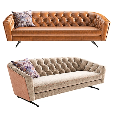 Stylish Borzalino New Kap Sofa 3D model image 1 