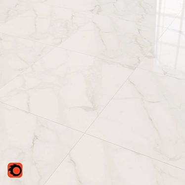 Golden Tile Calacatta Extra: Luxurious Marble Floor Tiles 3D model image 1 