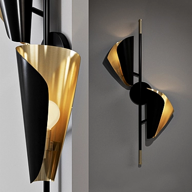 Cigale Double Sconce: Elegant and Efficient Lighting 3D model image 1 