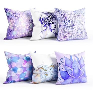 Serenity Square Pillow Set 3D model image 1 