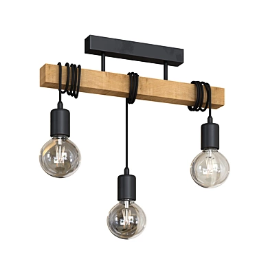 EGLO TOWNSHEND 32915: Sleek Industrial-inspired Pendant Light 3D model image 1 