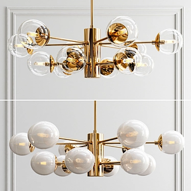 Elegant Glow: Karrington Small Chandelier 3D model image 1 