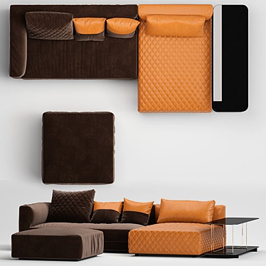 Elegant MELPOT Sofas: Natuzzi's Timeless Comfort 3D model image 1 