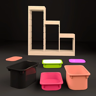 Playful Storage Solution 3D model image 1 