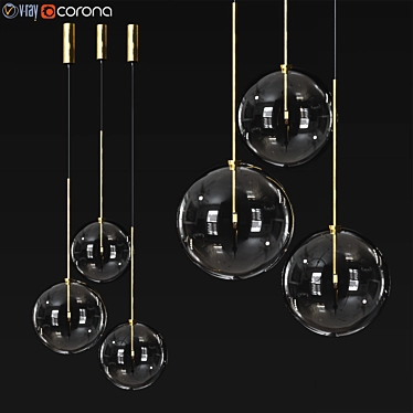 Bolle Sola Gallotti & Radice Pendant Light 3D model image 1 