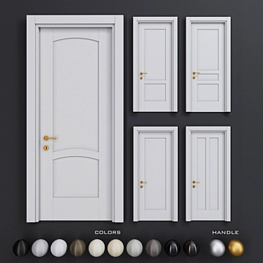 Volhovec Galant - Elegant Classic Door Set 3D model image 1 