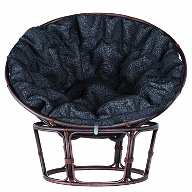 Cozy Papasan Chair: Ultimate Comfort 3D model image 1 