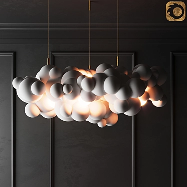 Celestial Cloud Chandelier 3D model image 1 