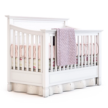 Larkin Cot: Sturdy and Adjustable 3D model image 1 