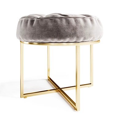 Luxe Layla Ottoman: Fashionable and Functional 3D model image 1 