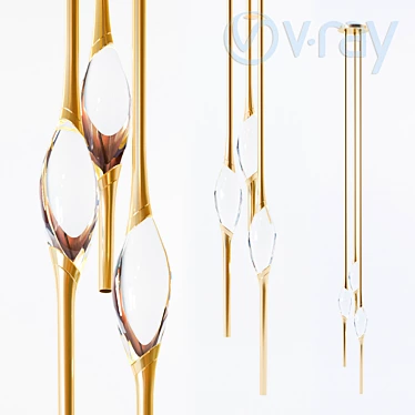 Luxury Intricacy: Il Pezzo 12 Chandelier 3D model image 1 